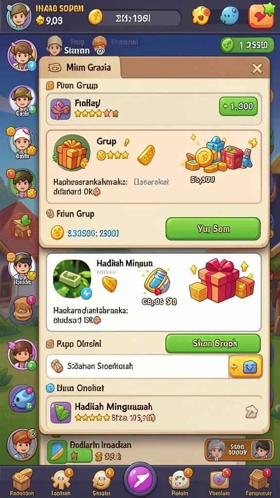 kijangwin - Fitur komunitas yang mendukung interaksi pemain.