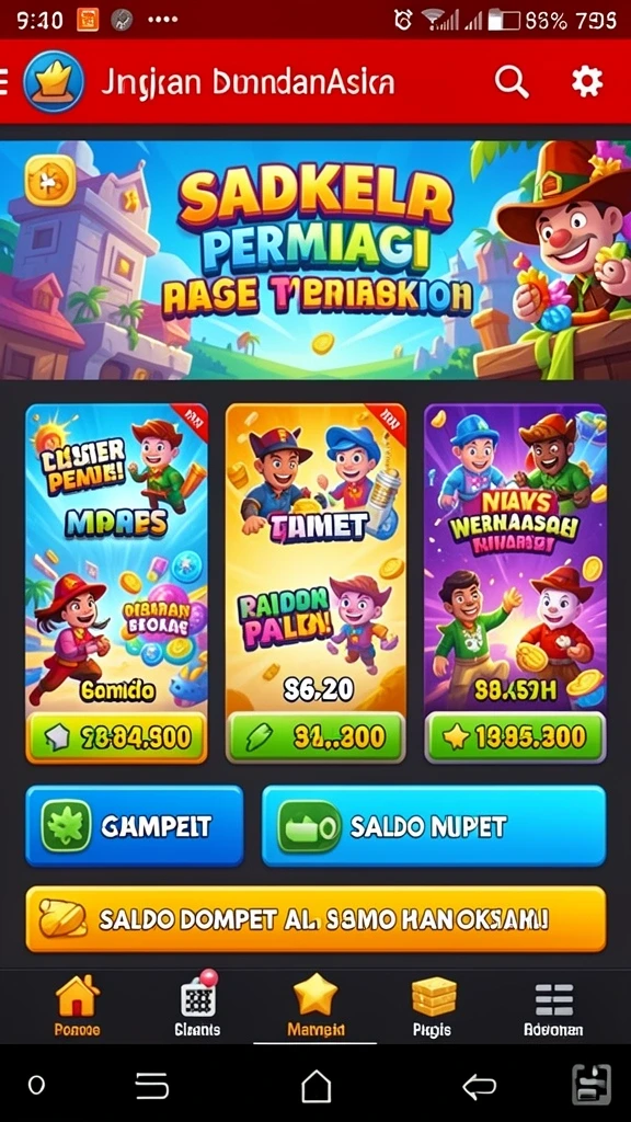 luckydf - Tangkapan layar pertama menunjukkan menu utama game LUCKYDF.